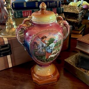 Antique A.G. Harley Jones Royal Vienna Art Pottery Hand Painted Vase 1907-1934